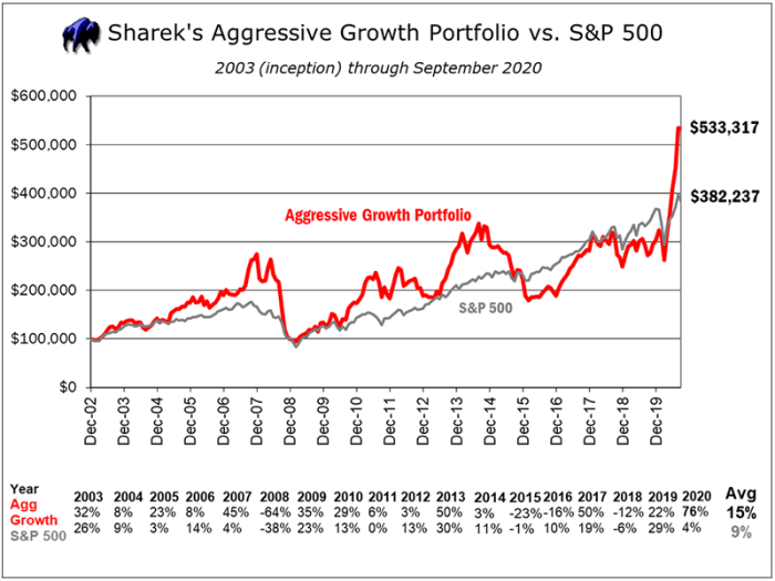 Aggressive portfolio stocks